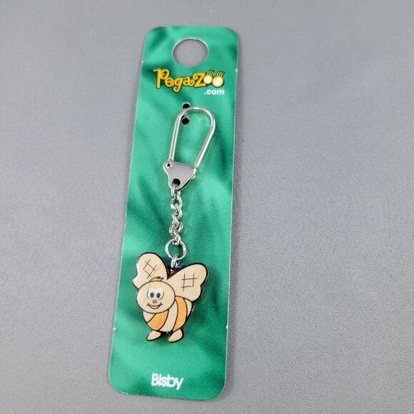 Bee Keychain Pegazoo “Bisby” Ring Made In Canada From Real Maple Wood - Picture 9 of 12